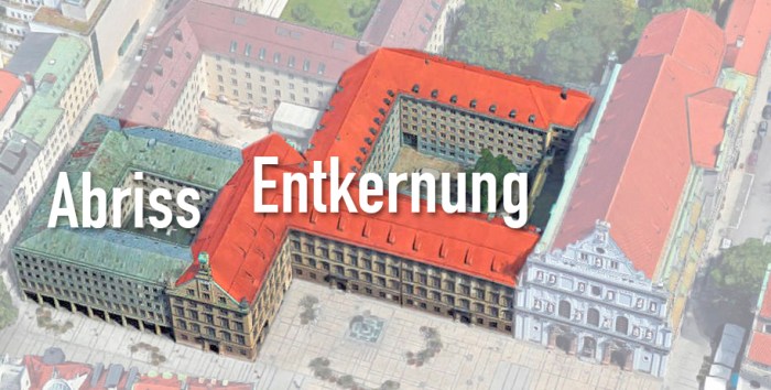 Abriss und Entkernung